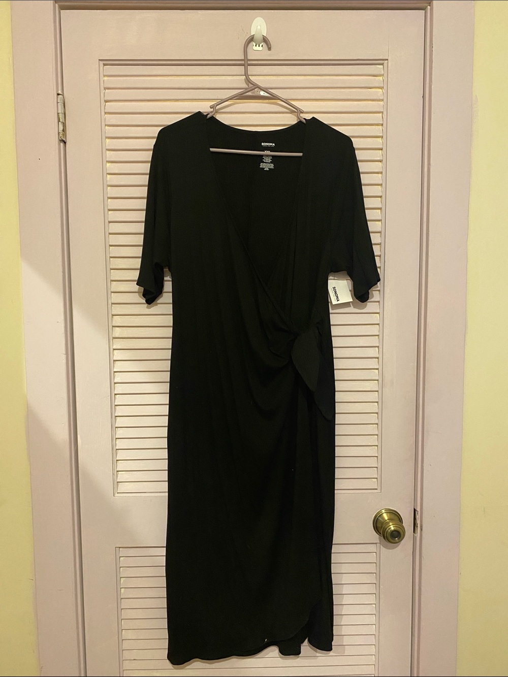 Sonoma Maternity Black Wrap Dress Size XXL NWT